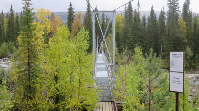 Suspension bridge  Vallebäcken, west