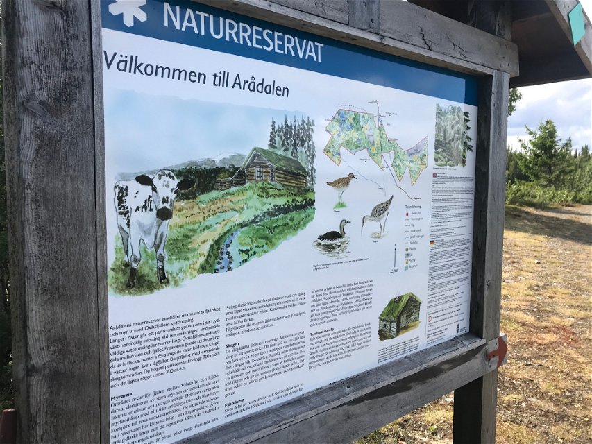 Informationstavla Arådalens Naturreservat