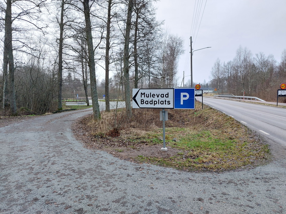 Infart till parkering