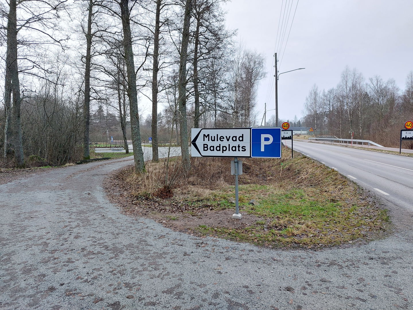 Infart till parkering