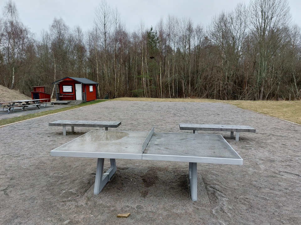 Pingisbord och boulebana