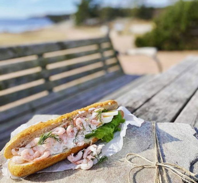 Räkbaguette på Picassos Veranda i Kristinehamn.