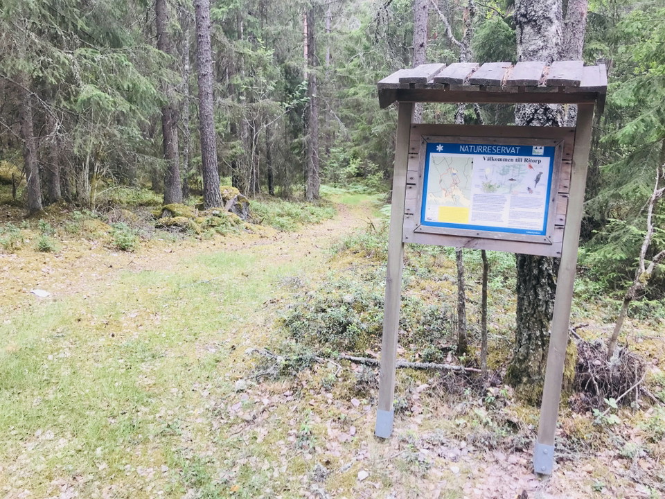 Bild på informationstavla vid Ritorp