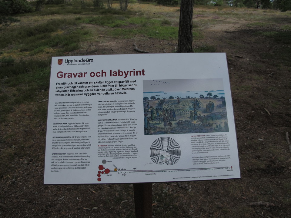 Kommunens skyltar berättar om platsen. 