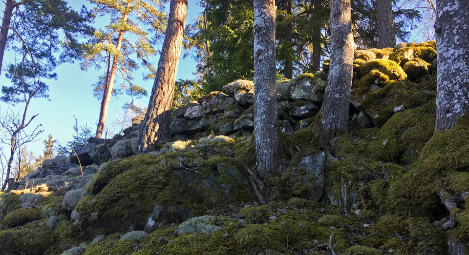 Spår av den medeltida fornborgen.