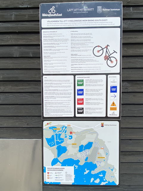 Informationsskylt för MTB