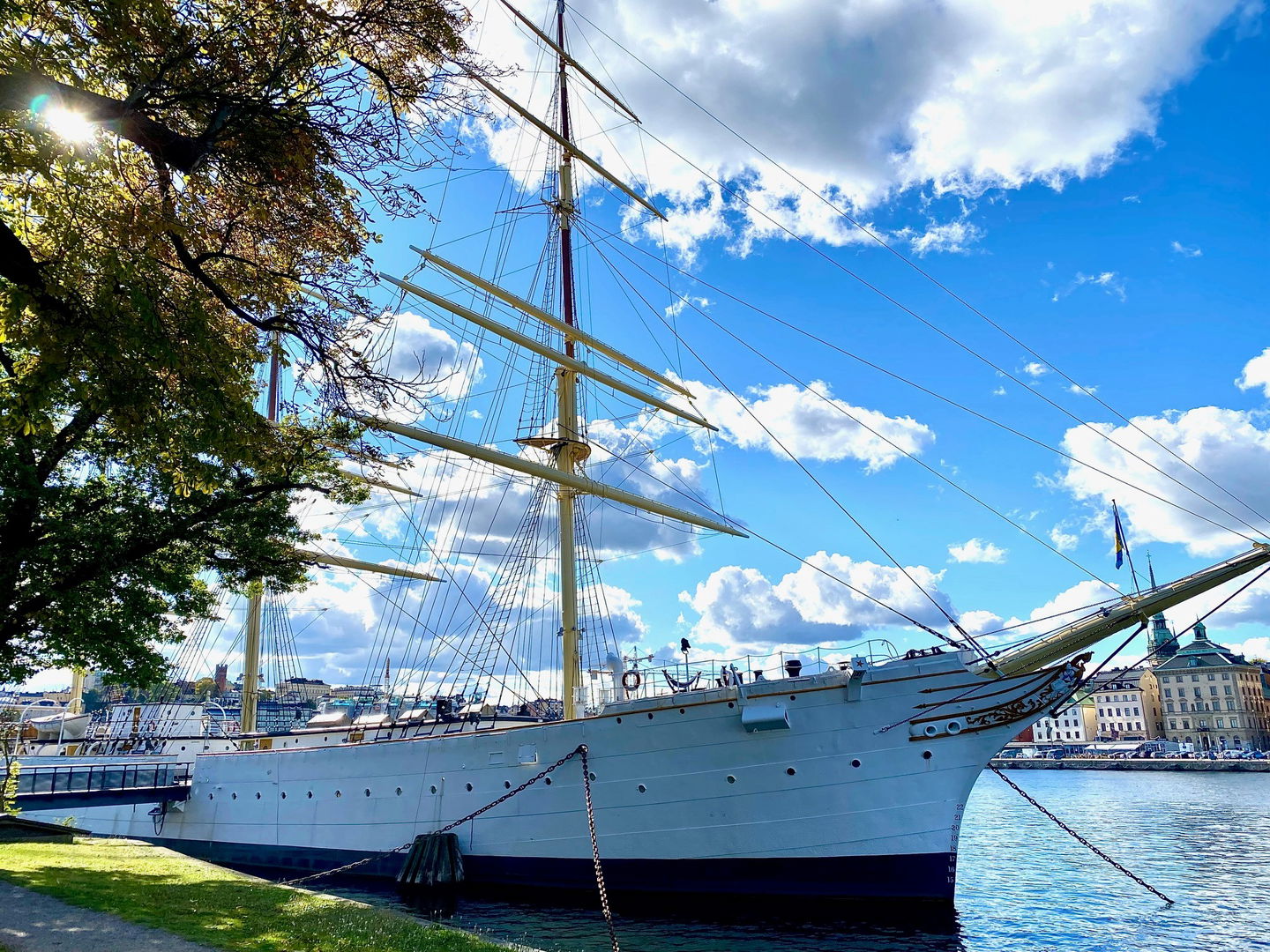 Fullriggaren af Chapman vid Skeppsholmen.