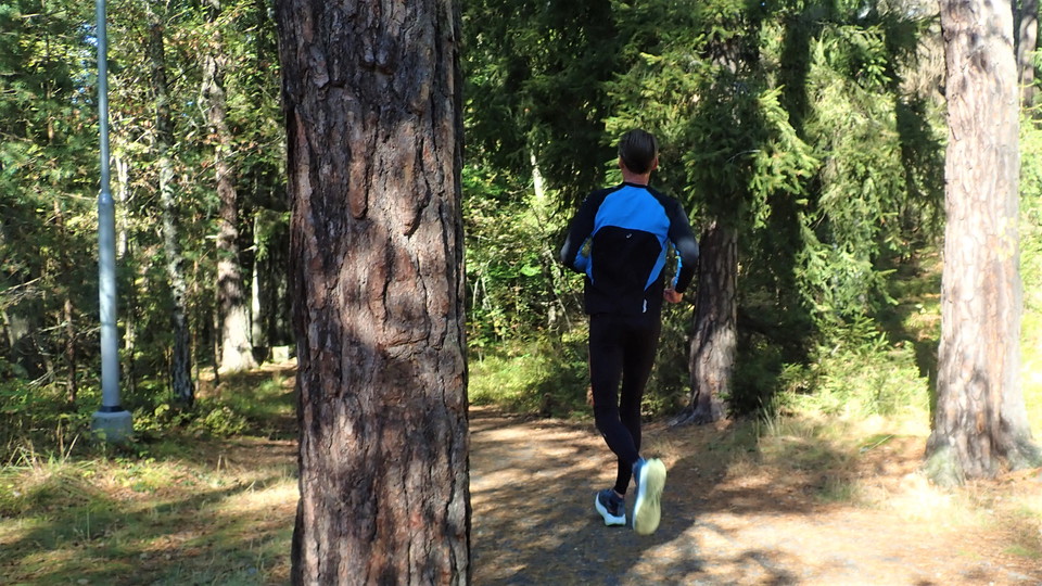 Karins backe i slutet av Lidingöloppsspåret. Foto Lidingö stad