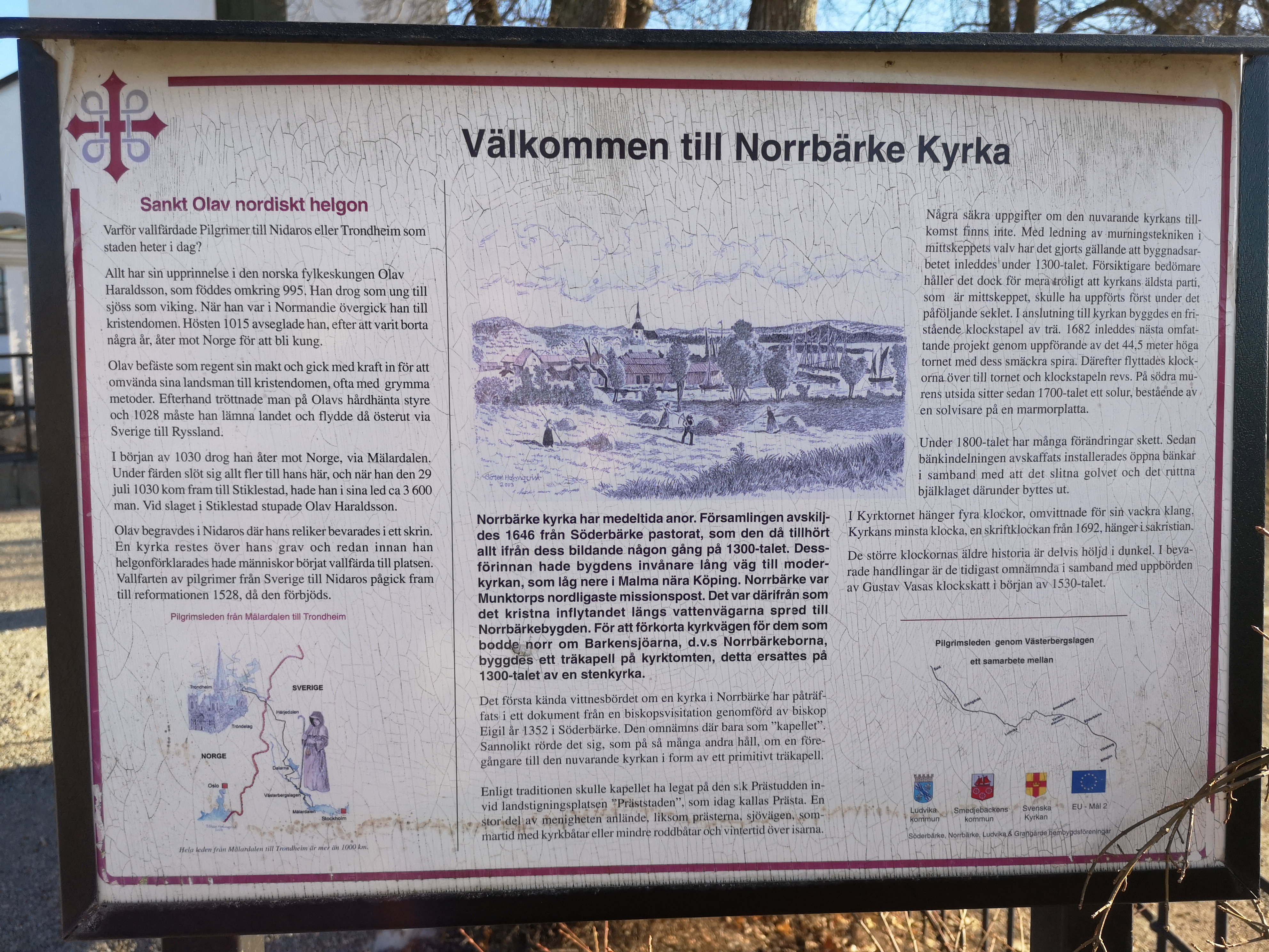 Informationstavla Pilgrimsleden