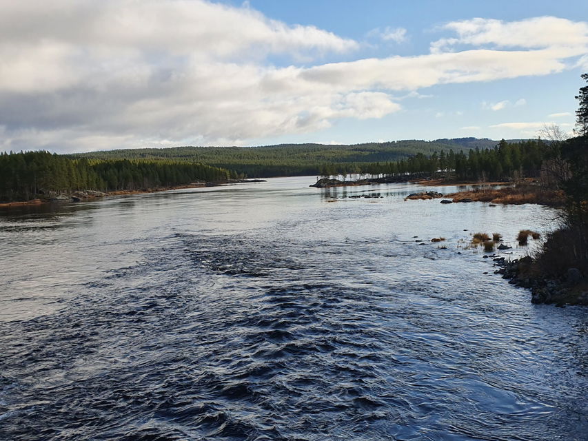 Strömmande vatten i Ljungan