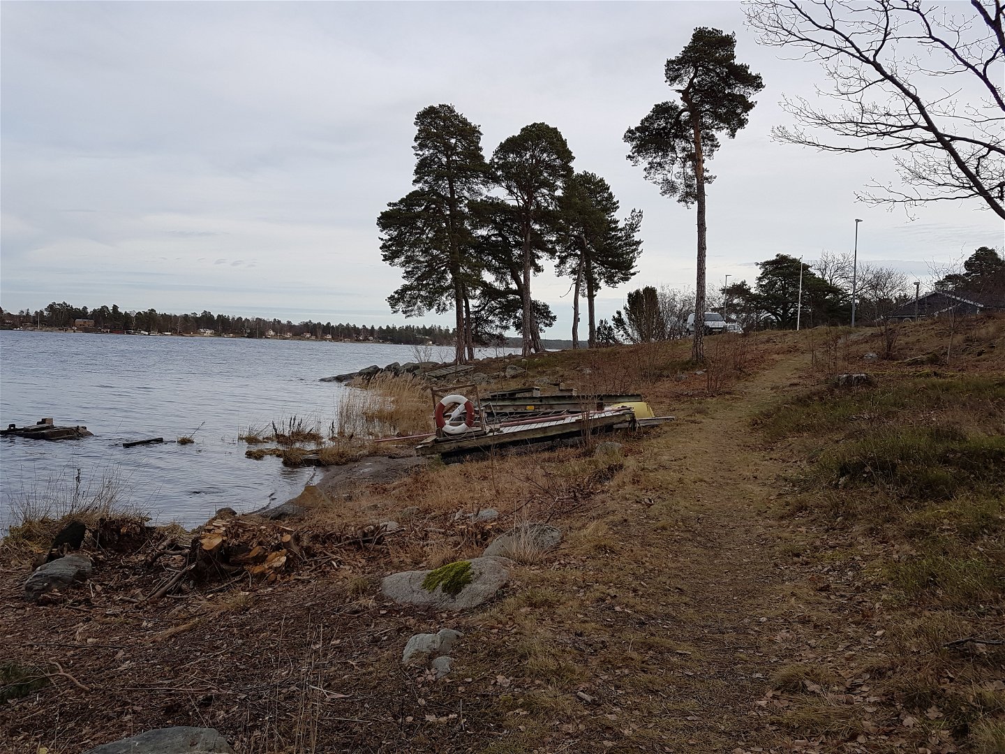 Kyttingestranden i januari. Foto Lidingö stad.