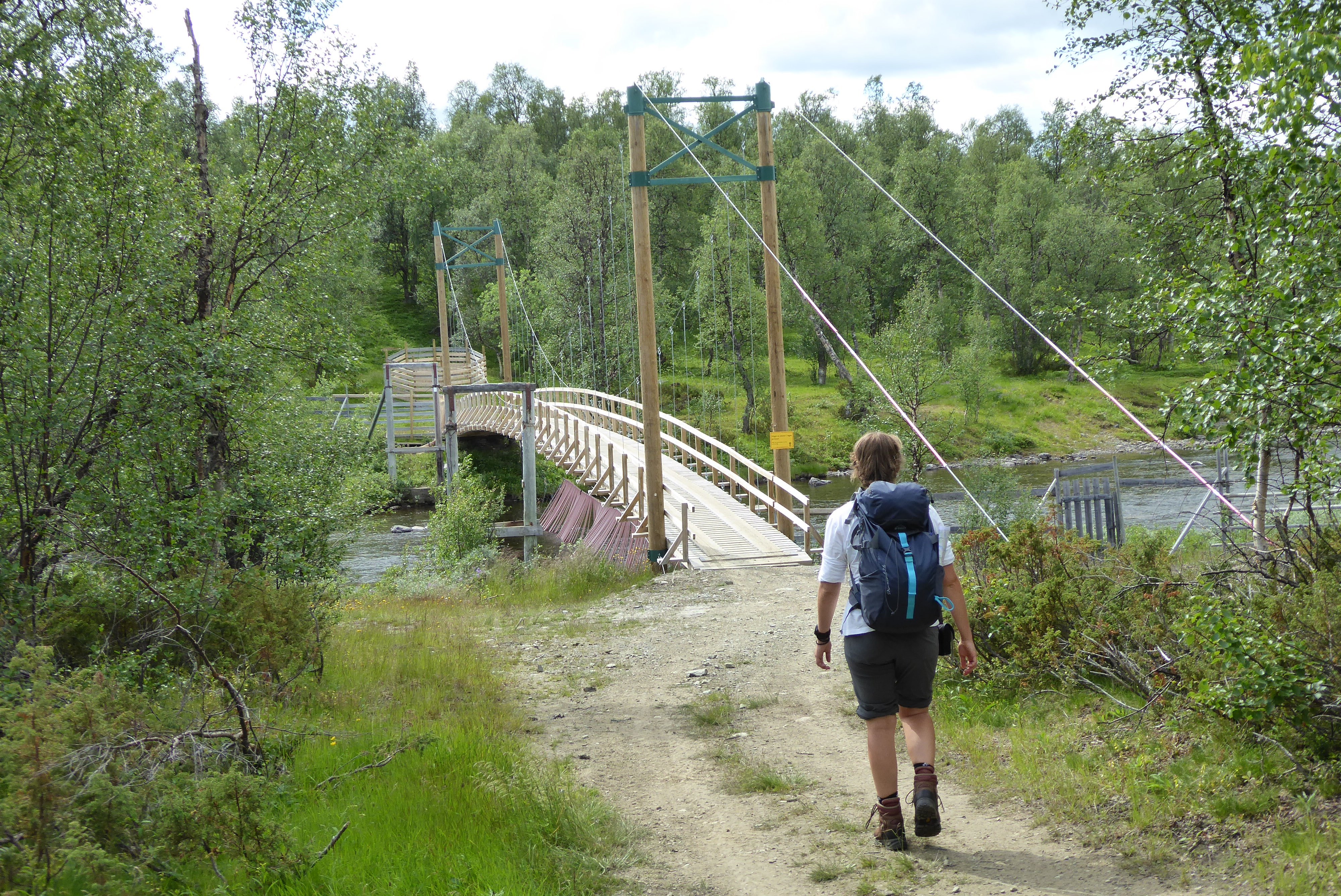 The suspension bridge at Daevnie.