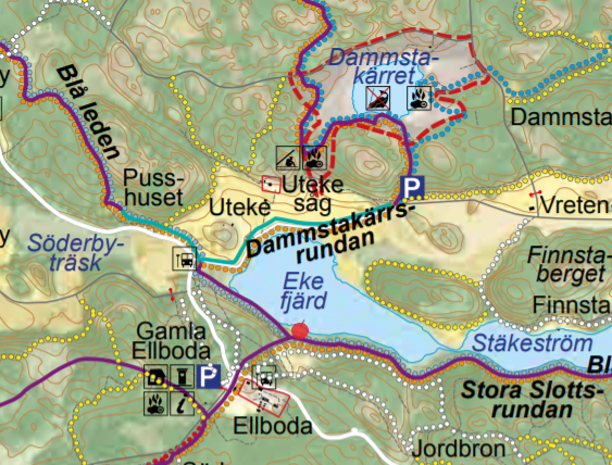 Placering av Ekefjärd rastplats