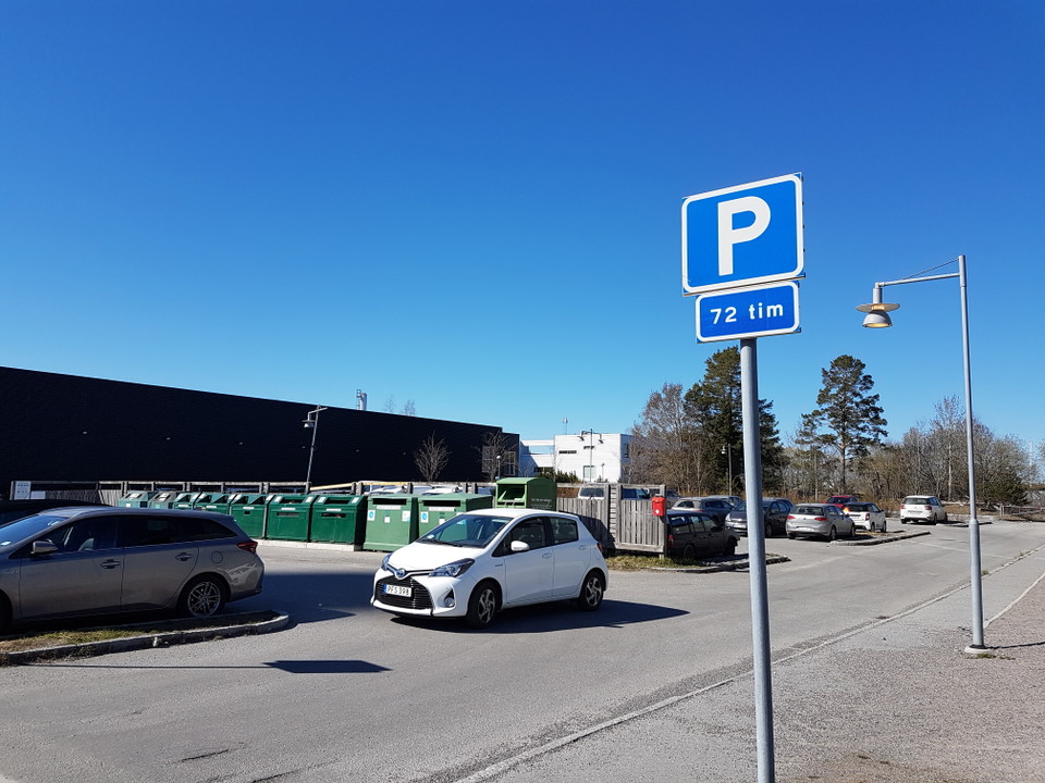 Parkering Gåshaga. Foto Lidingö stad.
