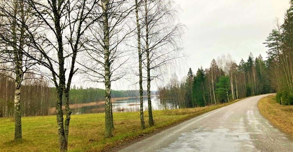 Utsikt över Sandviken, Annsjön.
Etapp: Anslutningsled Lämneå.
Motala