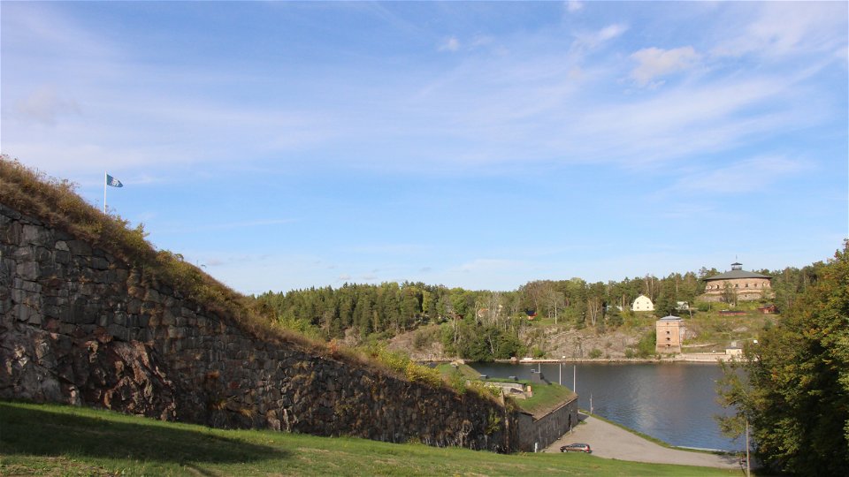 Utsikt över Oxdjupet från Oskar-Fredriksborg.