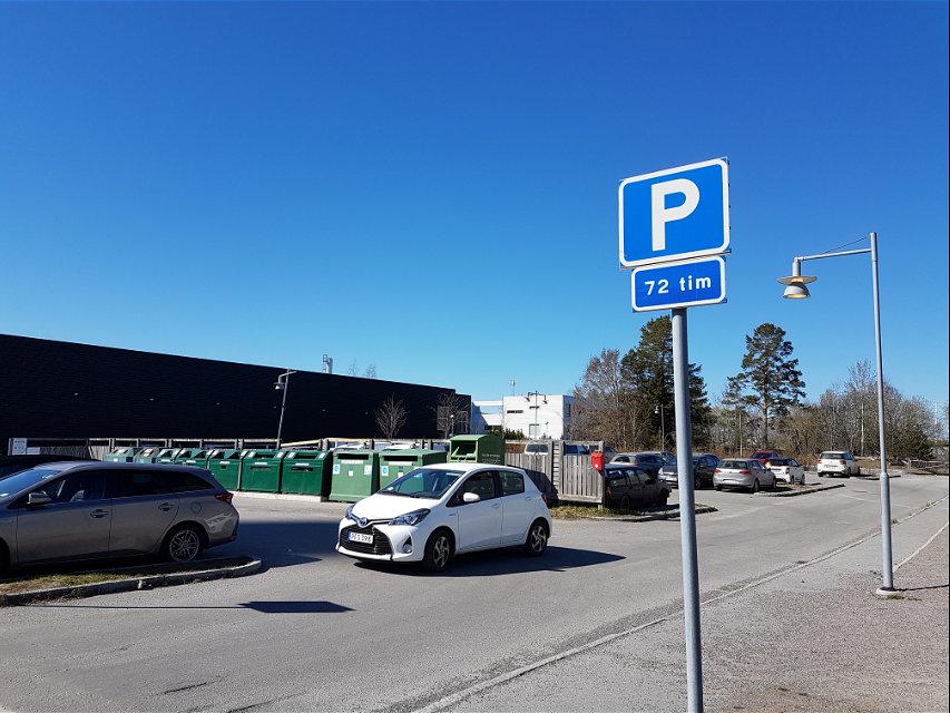 Parkering Värdshusvägen. Foto Lidingö stad.