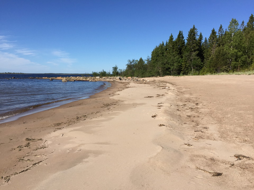 Sandstranden på Buskön.
