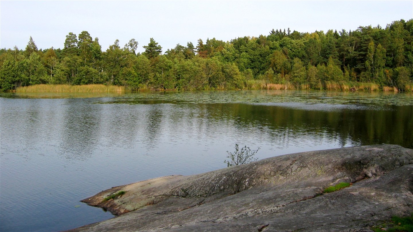 Badklippor vid Kottlasjön. Foto Lidingö stad