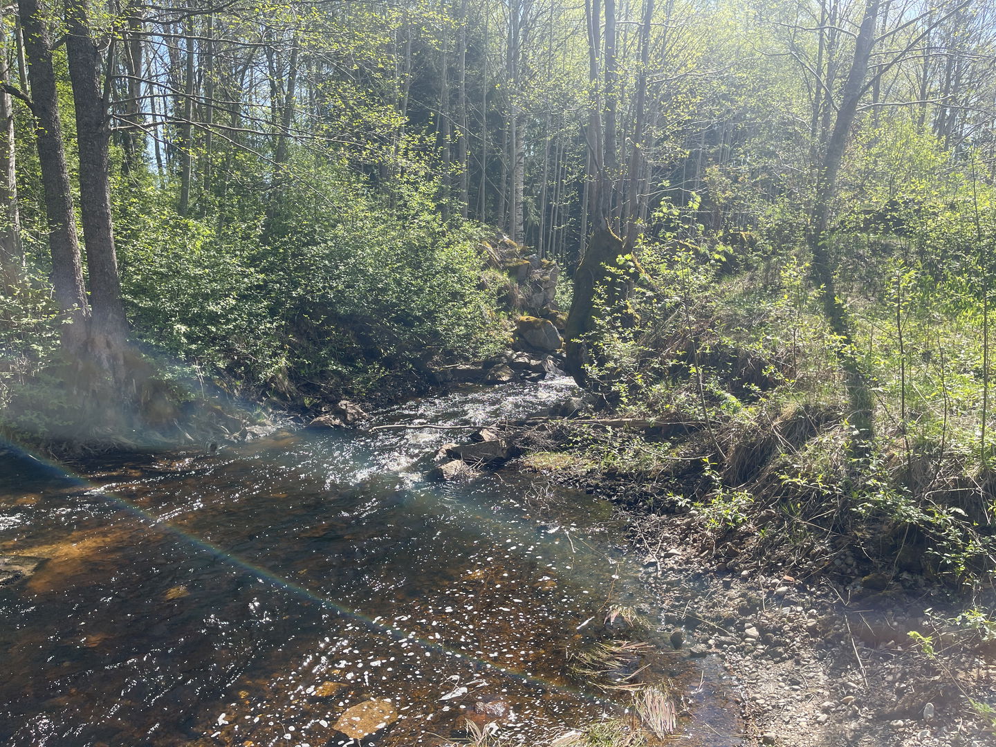 Strömmande vatten.