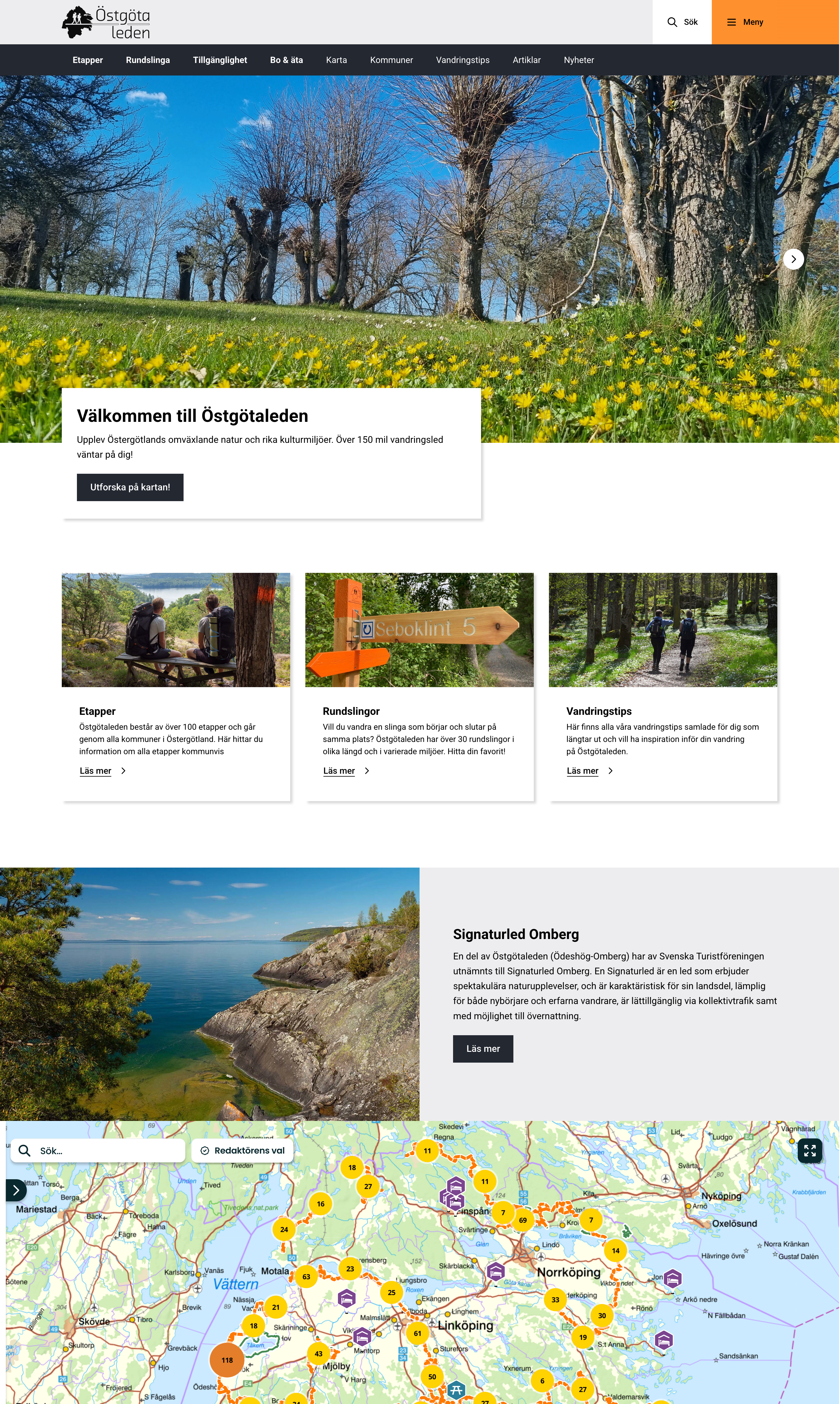 Webbplatsen har all den funktionalitet som en guide har på Naturkartan, och mycket mer därtill. …