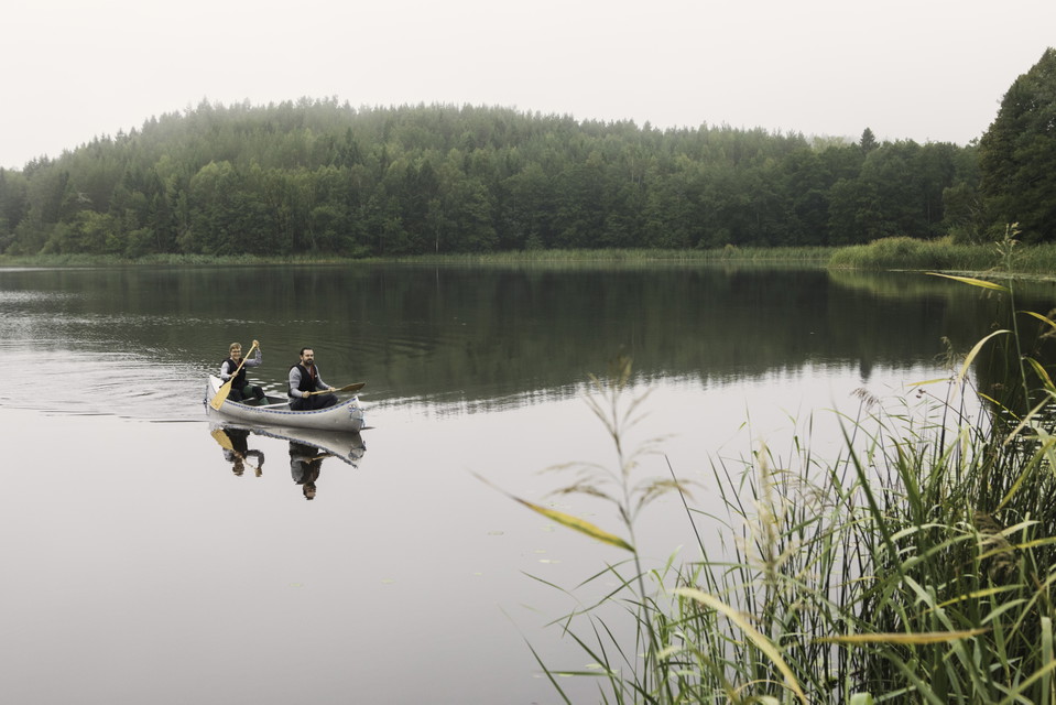 Paddla vid Garnsviken längs Långhundraleden