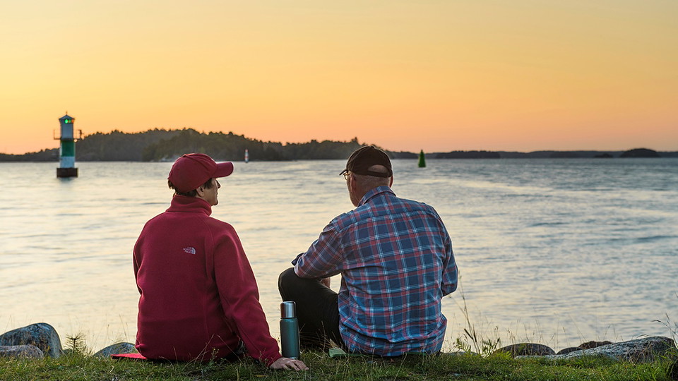 Soluppgång vid Elfviks udde. Foto Eddie Granlund