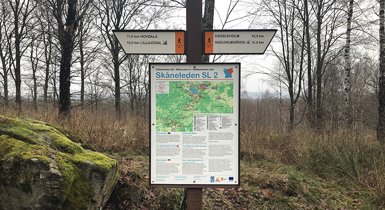 Skåneledsskyltning.