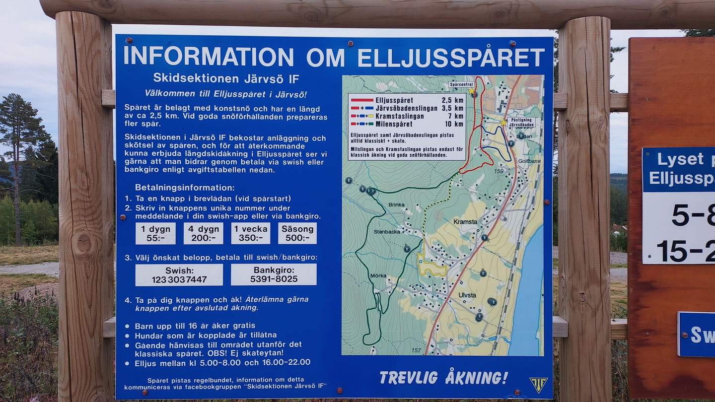 Informationstavla elljusspår