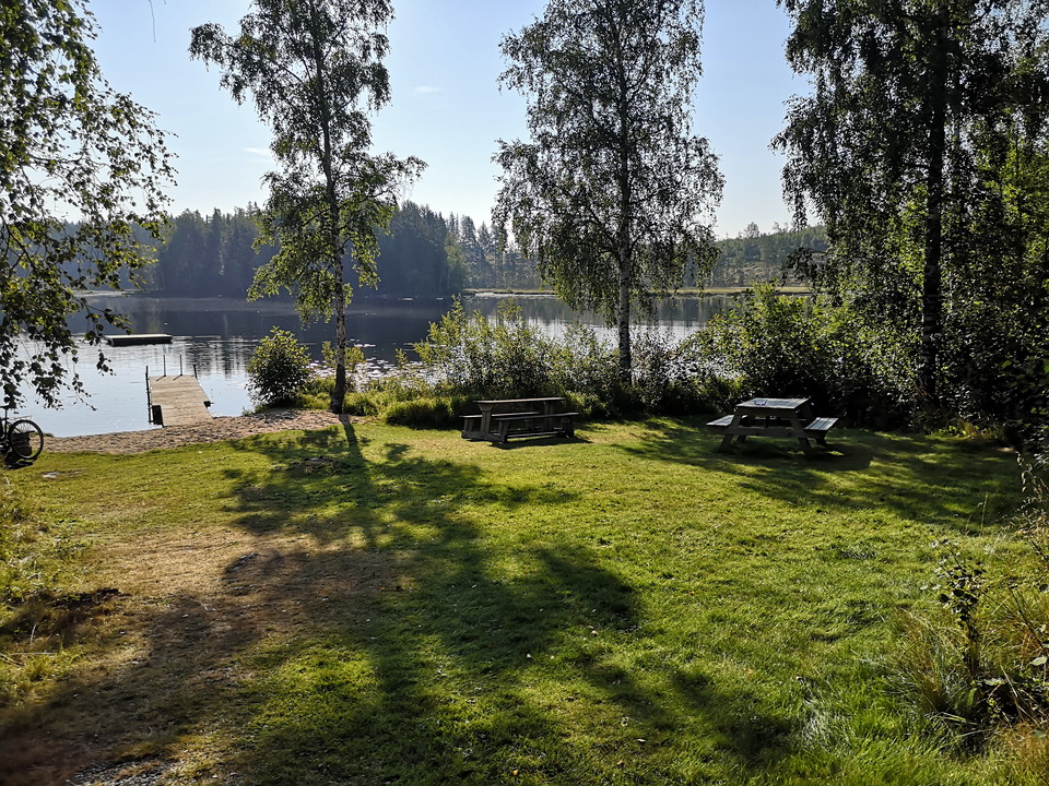 Vy över badplatsen