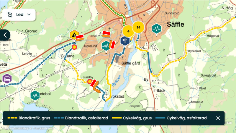 Omledning Säffle 26 maj t.o.m. 4 juli
