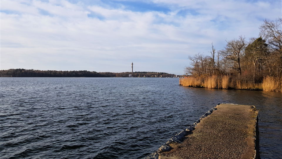 Utsikt västerut från brygga i Kappsta naturreservat, Foto Lidingö stad