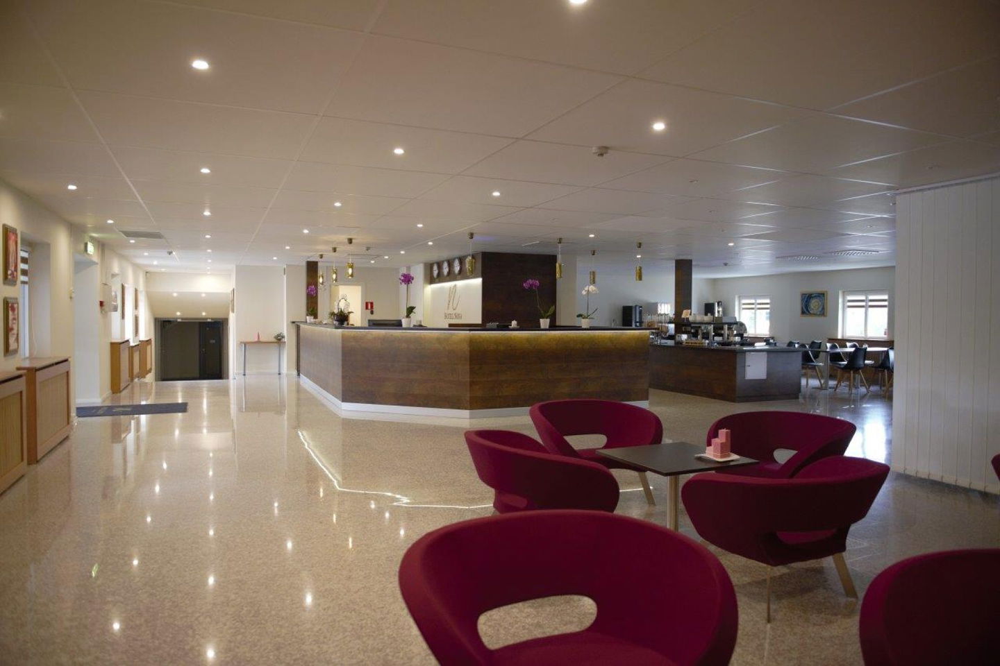 Receptionen på Hotell Nova.