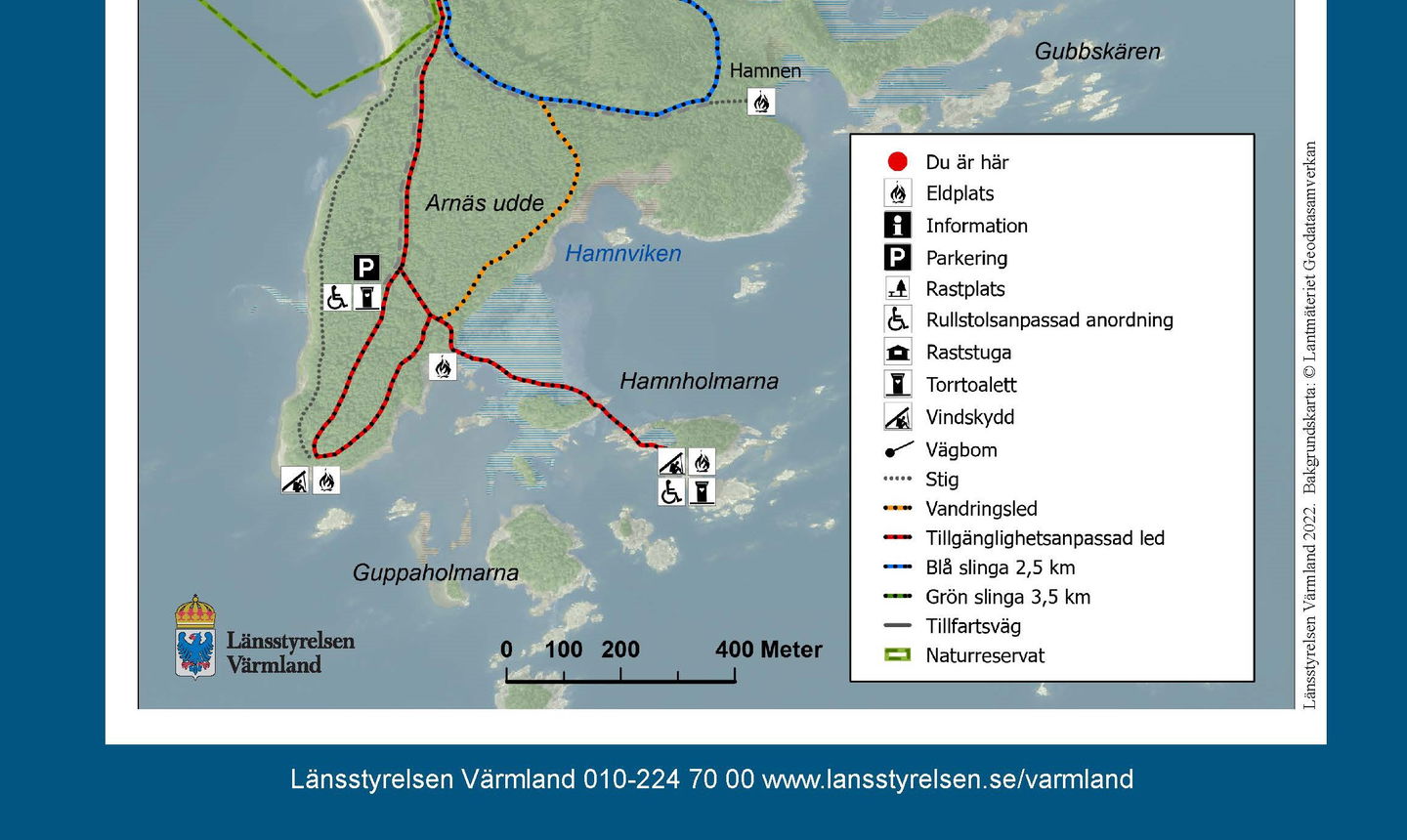 Besökskarta Segerstadsområdet - södra delen