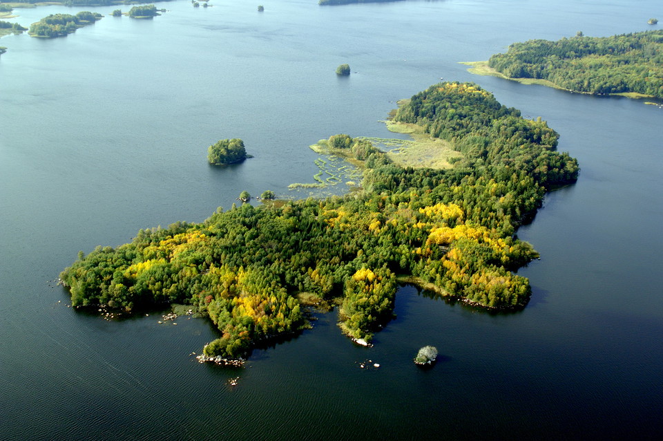 Flygbild över ön Södergarn, naturreservat. Foto: Bergslagsbild