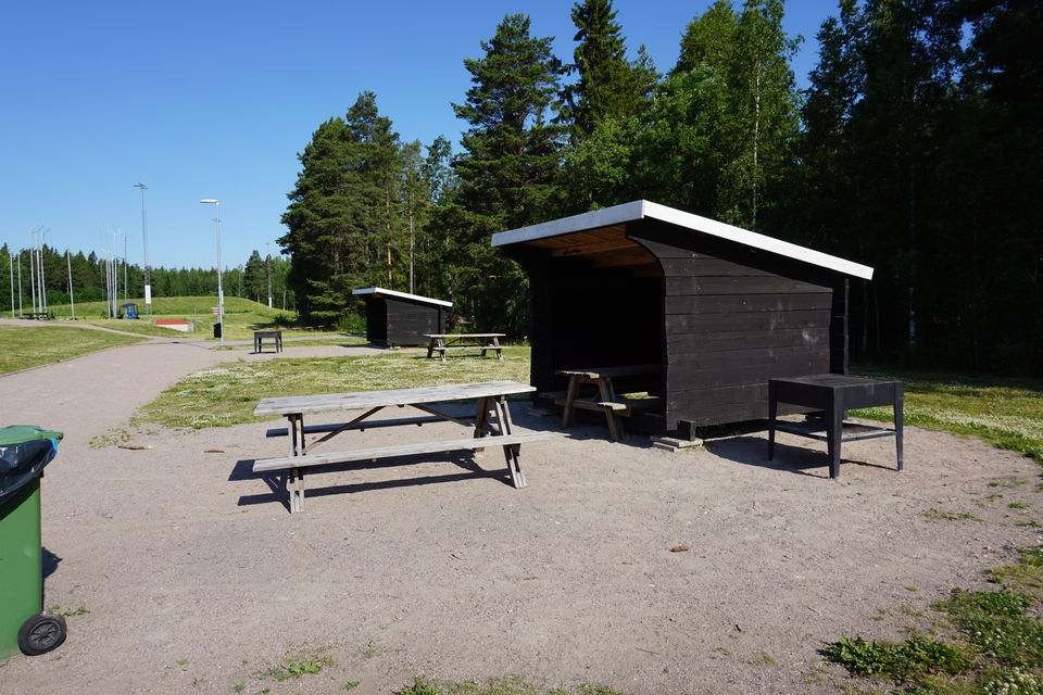 Rastplatser Gavlehov spårcentral med bänkbord, vindskydd och grillplats