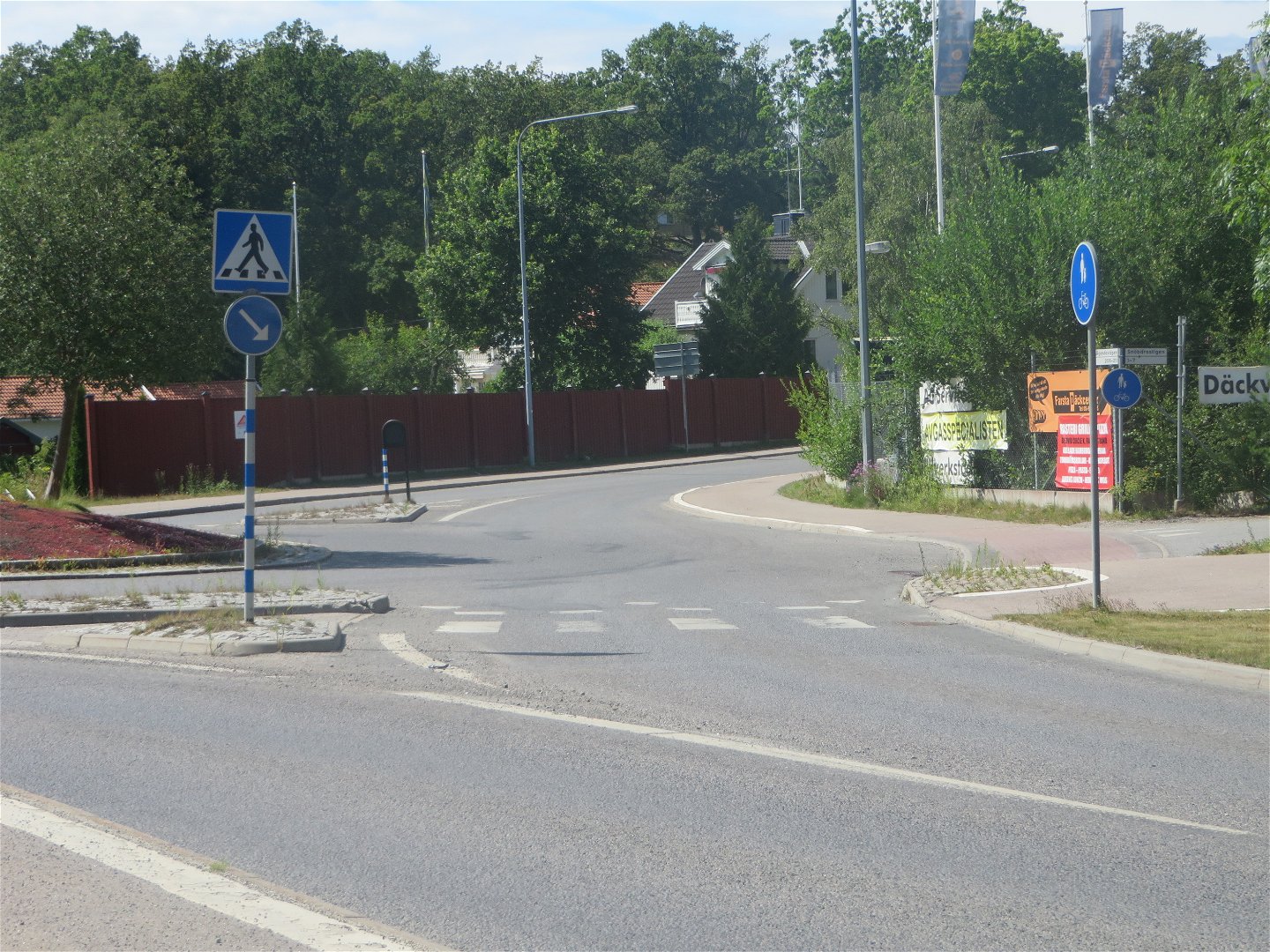Rondellen vid VIdja/Ågestavägen.