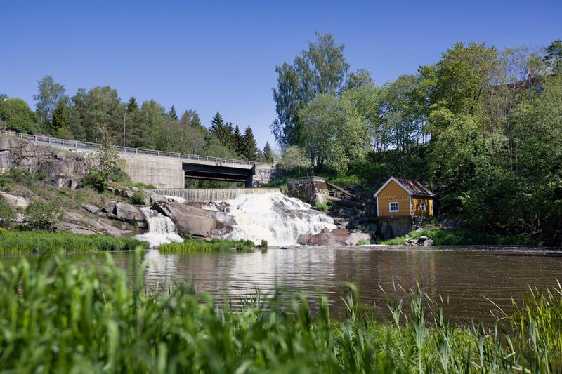 Pedal boats and canoes in the Mysen river