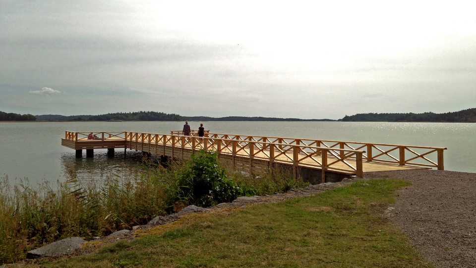 Bryggan nedanför Tullgarns slott.