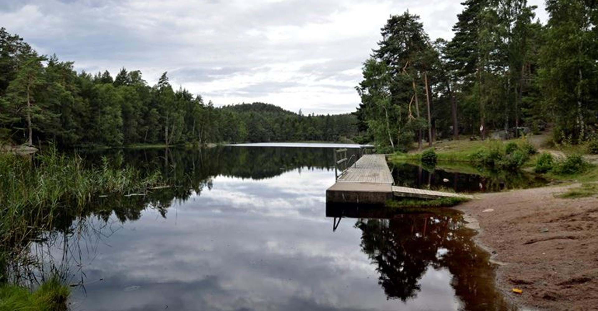 Badbrygga i Lillsjön Jursla gammelskog
Norrköping