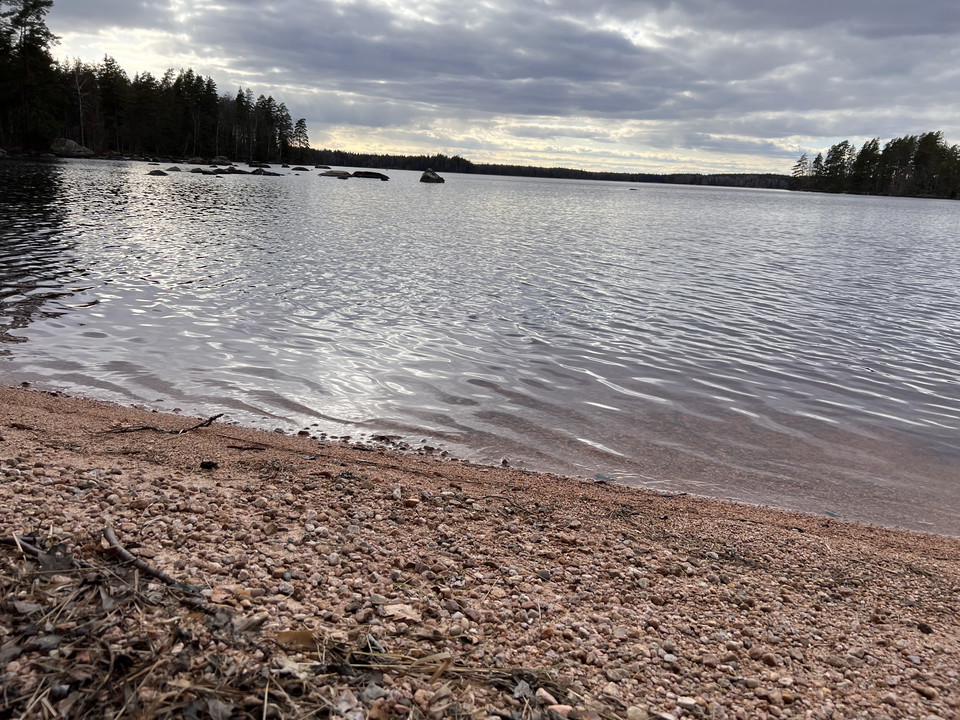 En av stränderna utefter leden