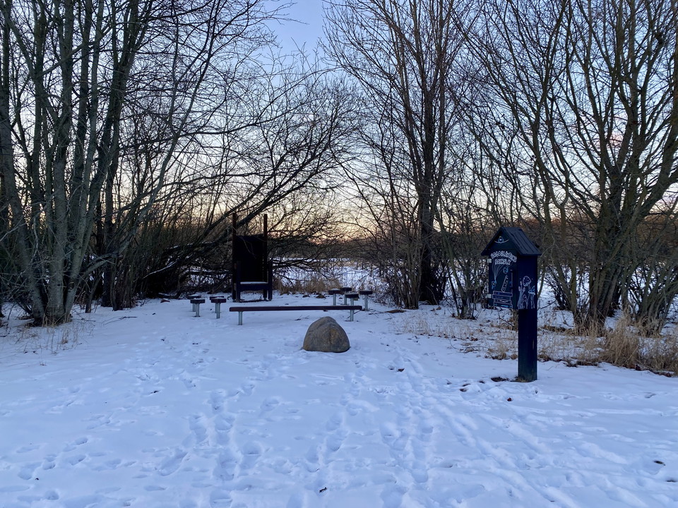 Sagoglänta, vinter