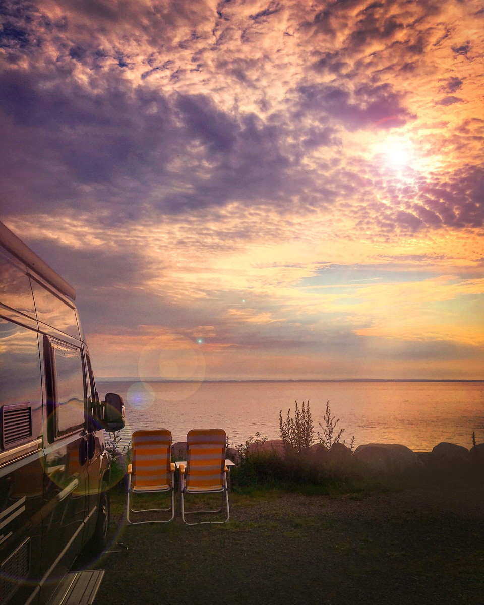 Ställplatser på Kullahalvön