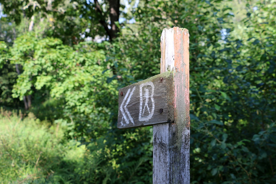 Väderbiten ledmarkering.
