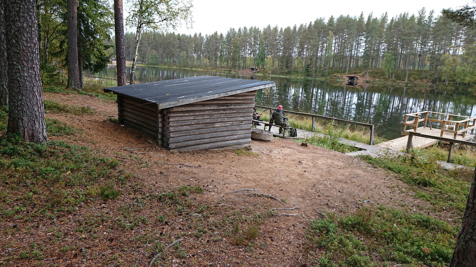 Ett av vindskydden på östra sidan