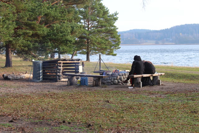 Eldplats vid östra stranden i Brandalsund naturreservat