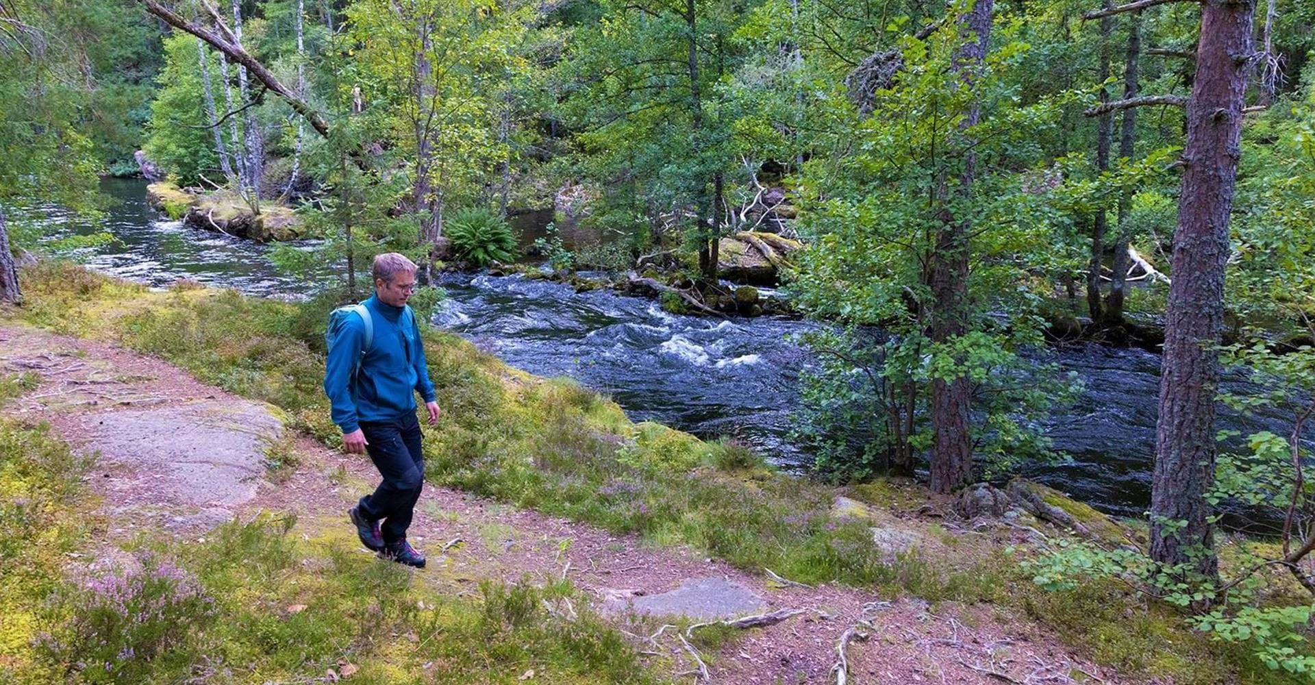 Söder om Boxholm går leden vackert vid Svartån.
Etapp: Boxholm-Blåvik, Boxholm-Eklabo
Boxholm.