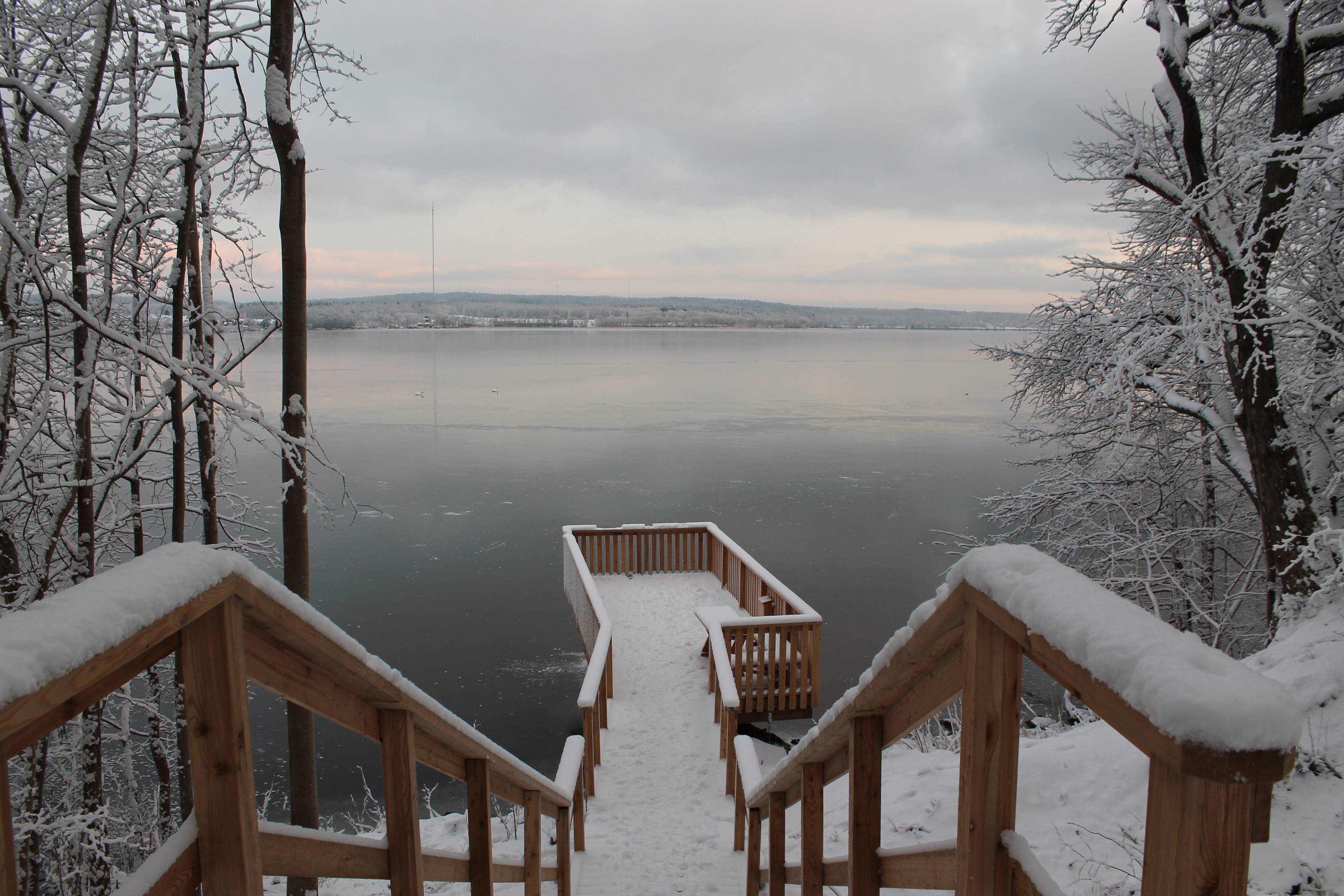 Utsiktsplattform vid Motala ströms utlopp