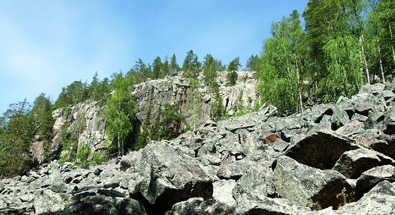 Blockig mark på Kilberget.