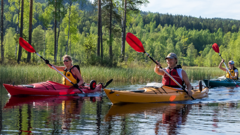 Rent a kajak in the centre of Karlstad